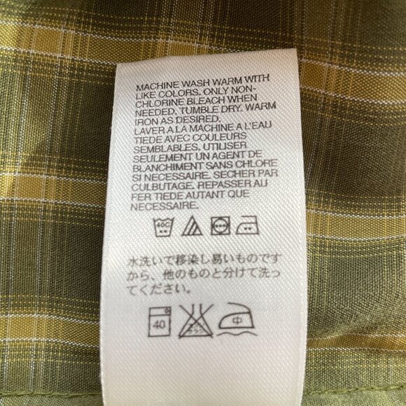 The NORTH FACE Men's Green Plaid Button-Up Long Sleeve Shirt, Size Large EUC - Picture 7 of 7